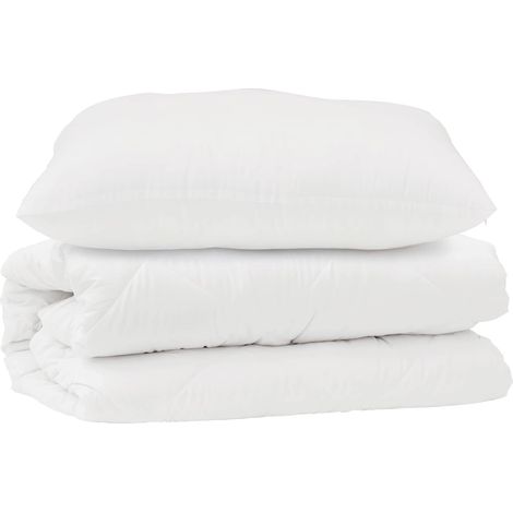 Ensemble de Duvet avec oreiller 2 pcs Blanc Microfibre (1/5)