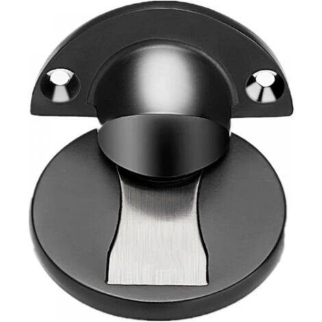 Butée de porte invisible, pas besoin de percer de trous, butée de porte anti-collision au sol, haut de porte magnétique puissant, noir, 2 pièces (1/4)