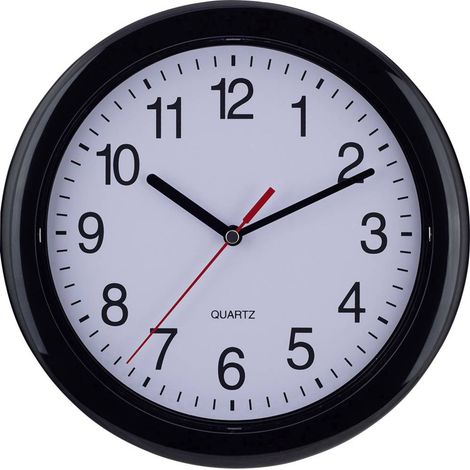 EUROTIME 22221 Quarzo Orologio da parete 25 cm Nero