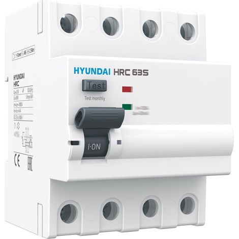 Interrupteur différentiel 4P, 63A, 30mA, Type A (1/3)