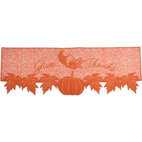 Tapis de table Thanksgiving en polyester premium, surface lisse, texture douce, haute durabilité, écharpe de cheminée (1/5)
