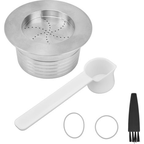Tasses K Réutilisables et Dosettes de café, Capsules de café Rechargeables en Acier Inoxydable, Dosettes de café Réutilisables, Accessoire de Machine à café. (1/5)