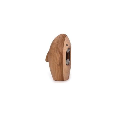 Apribottiglie decorativo in legno a forma di squalo, ideale per birra, vino e bibite. 1 pezzo, bianco. - Crezuo