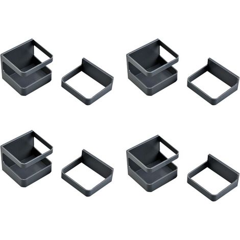 Porte-Parapluie Mural, 4Pcs Rangement de Parapluie, Support de Stockage Porte-Parapluie Pliant Porte-Parapluie Mural en ABS Plastique, pour Maison Bureau Hôtel Magasin ( noir) (1/5)