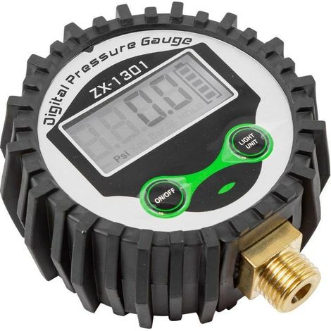 Manomètre digital pour systèmes pneumatiques 1/4" (psi, kpa, bar, kgf/cm2)