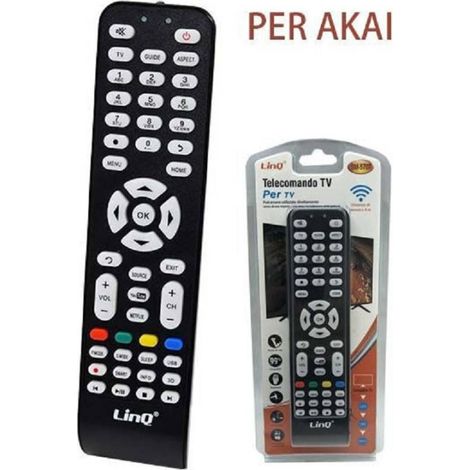 Trade Shop - Repuesto Mando A Distancia Compatible Tv Akai Led Lcd Hdtv 3dtv Universal Ak-5728 -