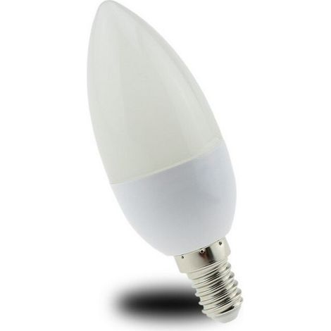 Ampoule LED E14 C37 bougie opale - 4.5W - Blanc Chaud
