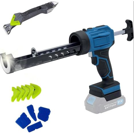 Pistolet Silicone Electrique, Compatible avec 18V, N à pour Cartouches, 4 Vitesses et LED, Accessoires, Sceller, Étanchéifier SANS BATTERIE (1/5)