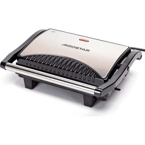Aigostar Griglia Elettrica Bistecchiera Piastre Antiaderenti 1000W (1/3)