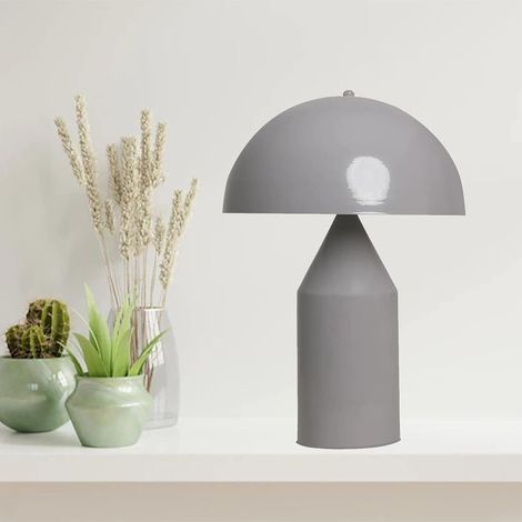 Lipeo Lampe de Table Gris Moderne, Eclairage Domestique, Tête de Lit en Métal, Lampe de Chevet, Lampe de Lecture (1/5)
