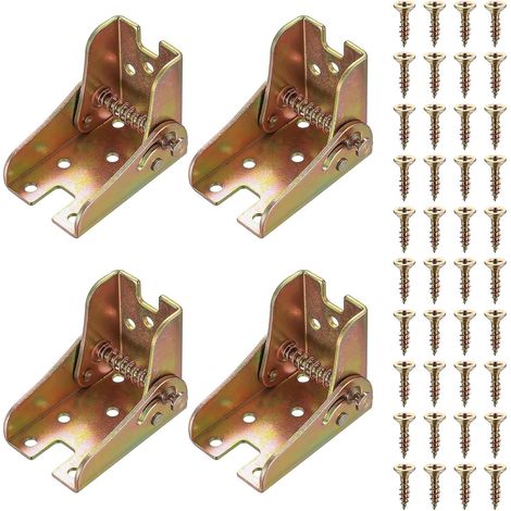 Lot de 4 charnières pliantes autobloquantes à 90°, supports de pieds de table pliables. (1/5)