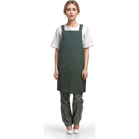 Bardusch-Tablier de cuisine de style japonais avec poches croisées dans le dos pour la maison, la cuisine, le restaurant (1/4)