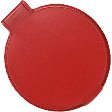 Miroir circulaire pliable à une face, en plastique, portable et compact, rouge. Miroir cosmétique de poche rouge.