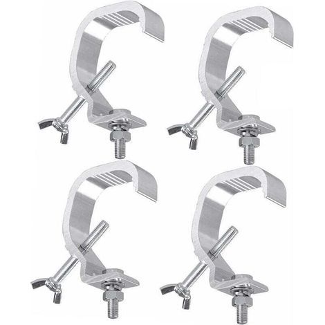 Stage Light Clamp - Non-Slip Cast Aluminum Stage Lamp Hook Kit for Moving Head Spotlights, 4 Pieces (1/4)
