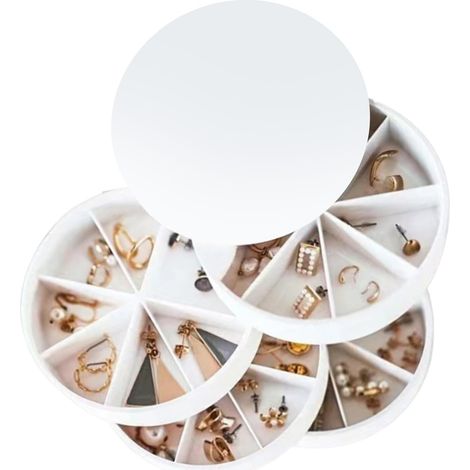 Boîte de Rangement de Bijoux en Velours de Grande capacité, pour Colliers, Boucles D'oreilles, Support de Rangement Multicouche Anti-poussière pour Bagues (WHITE) (1/5)