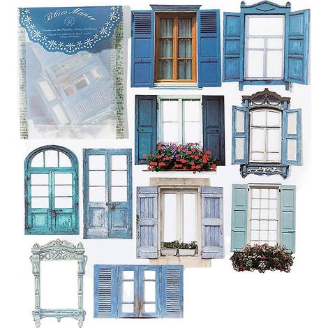 10 autocollants décoratifs multifonctionnels pour cadres de fenêtre, découpés et ajourés, parfaits pour le collage et le collage. (1/4)