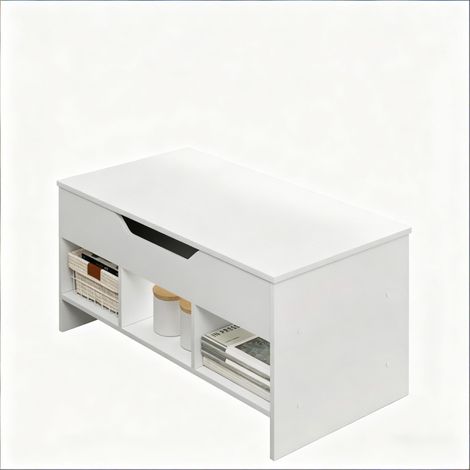 Table basse transformable, bureau PC, table d'appoint compacte pour salon, meuble polyvalent (livré sans chaise) (1/5)