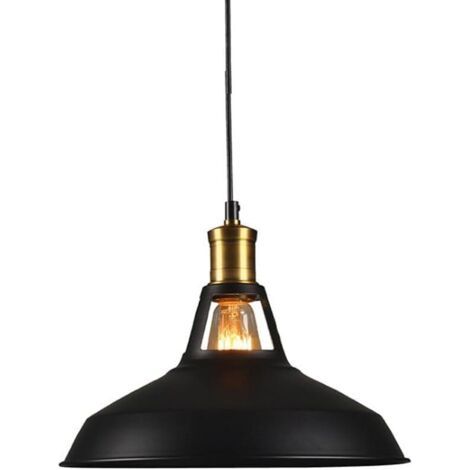 Lámpara de araña de un solo cabezal (base de rosca E27) — Lámpara colgante de metal de estilo industrial, lámpara de techo — Decoración para sala de estar, comedor y bar (1/5)