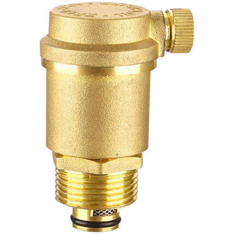 Lot de 2 vannes de purge automatiques DN15 en laiton avec limiteur de pression pour chauffe-eau solaire (1/5)