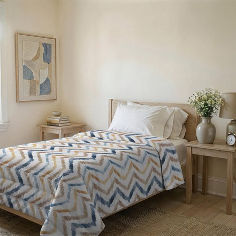 Couvre-lit matelassé d’été en Microfibre Douce imprimée – Couette Printemps-été mi-Saison – Hippy, Simple 160x240 cm (1/5)