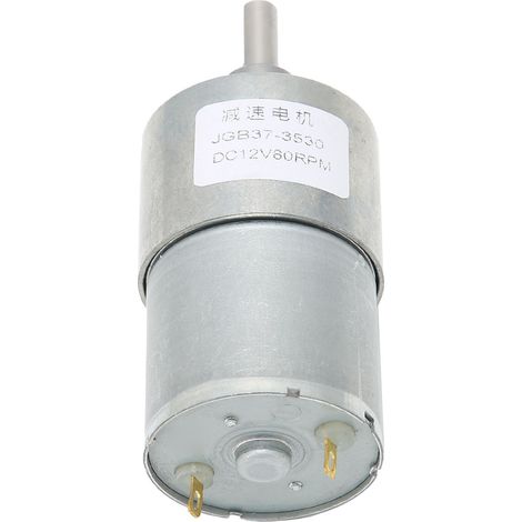 Moteur à engrenages à vis sans fin JGB37-3530, arbre turbo réducteur autobloquant et résistant à l'usure pour ouvre-porte, 12 V CC, 80 tr/min (1/5)