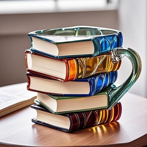 Kaffeebecher in Buchform, stapelbarer 3D-Dekorbecher für Halloween und Thanksgiving. Ideal für Literaturbegeisterte. (1/5)