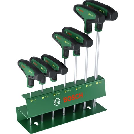 Bosch Hand Tools T-Handle Torx Screwdriver Set 7-Piece 1600A039J2 (1/5)