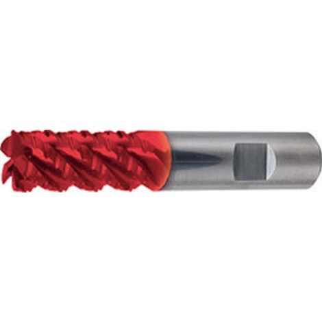 Fresa de esbozo de carburo monobloque de tipo NF, larga, de 45°, Fire, Ø d1 - h10 : 6,0 mm, Largo total l1 57 mm, Largo corte l2 13 mm