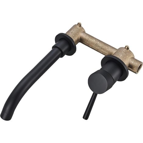 Robinet pour vasque, laiton, noir, pour lavabo et sanitaires (1/5)