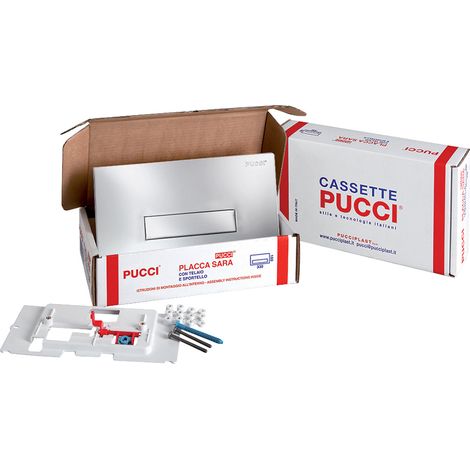 Kit di Sostituzione Placche Sara Monotasto Cromata PUCCI - Spessore Placca 12 mm (1/5)