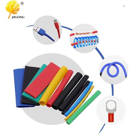 Kit de bricolage pour la maison : gaine thermorétractable (530 pièces), gaine isolante et ruban isolant. (1/5)