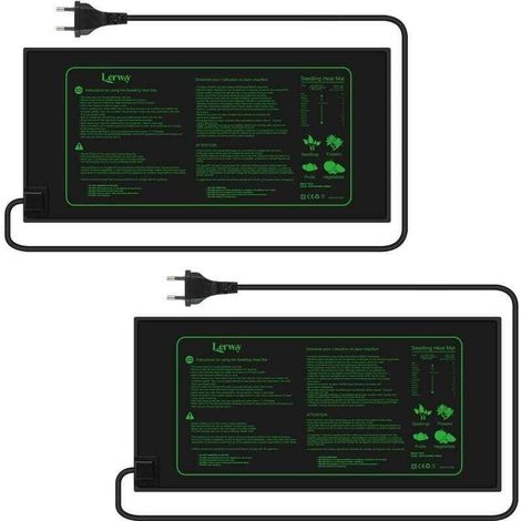 Waterproof plant heating mat - Accelerates seed germination - for greenhouses, reptiles, amphibians - 21/30 watts - Set of two (21 W) (1/5)