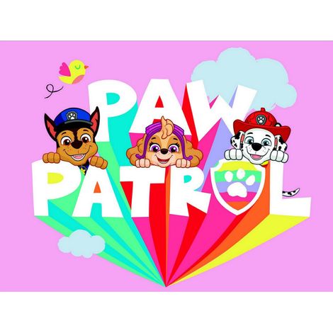 Tableau Pat'Patrouille Rose - Chase, Marcus et Stella - 46 cm x 61 cm (1/3)