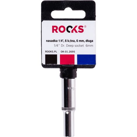 Bussola Lunga Esagonale ROOKS 1/4" 6mm (OK01.2695)