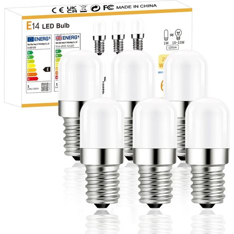 CCYKXA E14 LED, 2700K, warm white, 1W, equivalent to 15W, 120 lumens, 360° beam angle, non-dimmable, 230V AC, 6 pieces (1/5)