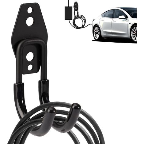 Support de Chargeur de Voiture Électrique, Support Mural de Chargeur Durable Crochet en J en Acier pour Enrouleur de Câble de Chargeur de Voiture Électrique Organisateur de Cordon de Chargeur (1/5)