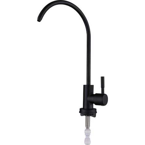 Robinet de filtre à eau de cuisine en acier inoxydable, adapté à la plupart des systèmes d'osmose inverse ou de filtration d'eau, robinet d'eau potable d'évier de bar de cuisine (1/5)