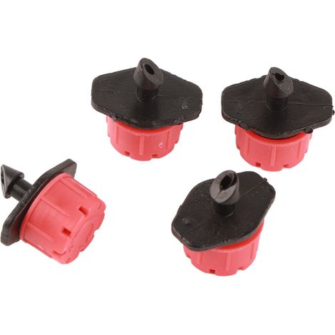 Goutte-goutte réglable pour l'irrigation de jardin, micro-arrosage goutte à goutte, tuyau de 1/4", micro-arroseur rouge. (1/5)