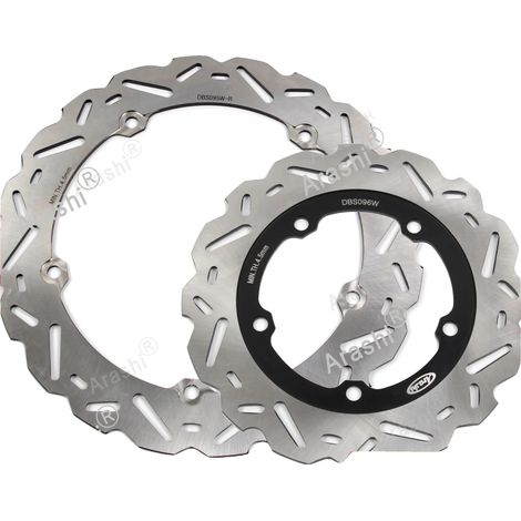 Discos de freno de acero inoxidable, compatibles con INTEGRA 750, color plata, delanteros y traseros. (1/2)