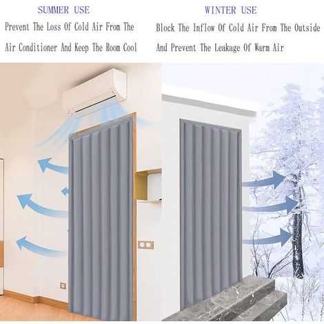 Isolierende, verdunkelnde und schalldämmende Türvorhänge Winterdämmdecken schalldicht, wasserdicht und wärmeisolierend. Geeignet für Wohnzimmer und Terrassen aus Oxford-Gewebe. (1/5)
