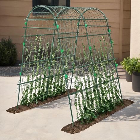 Treillis de jardin en arc 206 cm pour plantes grimpantes verde (1/5)