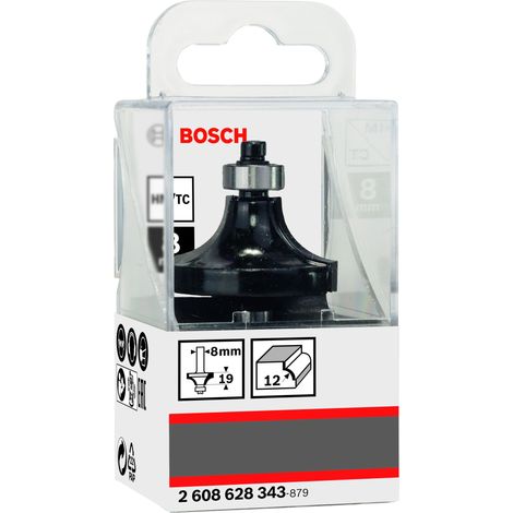 Fresa para redondear 8 mm R1 12 mm L 19 mm G 60 mm  BOSCH 2608628343