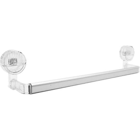 BelleRise - Porte-serviettes à ventouse, support amovible et auto-adhésif pour salle de bain et cuisine, transparent (1/5)