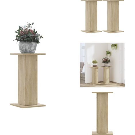 Pflanzenständer 2 Stk. Sonoma-Eiche 30x30x60 cm Holzwerkstoff - Pflanzenständer - Blumenständer - Blumentopfständer - Topfständer (1/5)