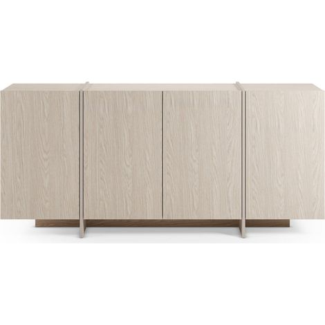 HANNA - Buffet 177 cm en mélamine - Beige
