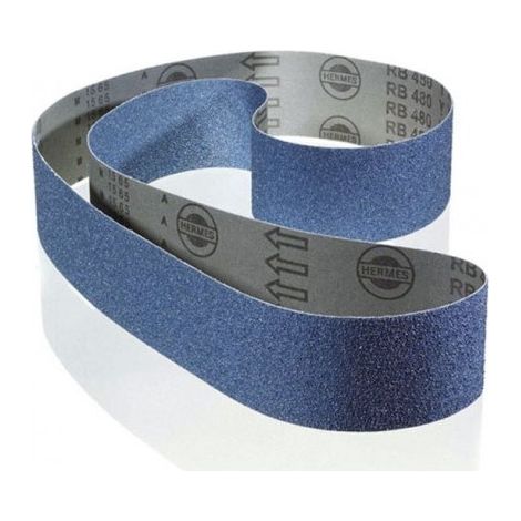 Boîte de 50 bandes en toile synthétique à l'oxyde zirconium pour limeuses portatives grain 80 RB 48024Y/X - HERMES - 6044423