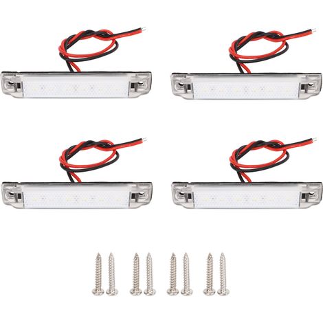 4Feux de position latéraux 6LED 12V Bande lumineuse de navigation pour Bateau Yacht Kayak Remorque Camping-car Bus (1/5)