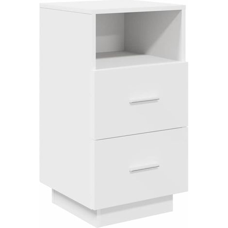 Maison Exclusive - Comodino con 2 Cassetti Bianco 36x36x68 cm