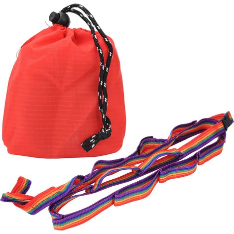 Corde à linge suspendue colorée pour tente extérieure avec sac de rangement pour matériel de camping (1/5)