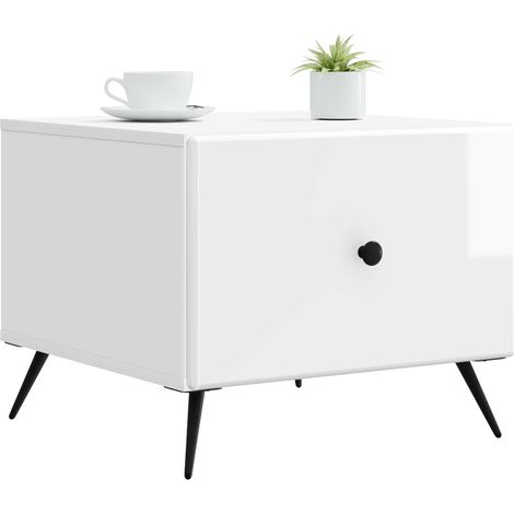 Maison Exclusive - Couchtisch Hochglanz Weiß 49 x 50 x 40 cm Holz